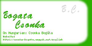 bogata csonka business card
