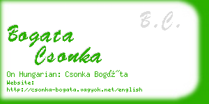 bogata csonka business card